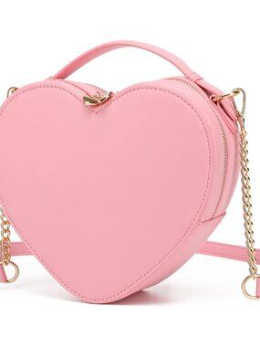Heart Shape Crossbody Purse for Women – Cute Valentine’s Gift Handbag, Zip-Aroun
